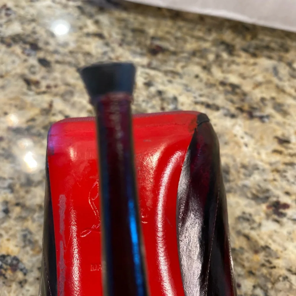 Christian Louboutin Stilettos! Burgundy/Black. Size 40. Gorgeous! - Picture 4 of 14